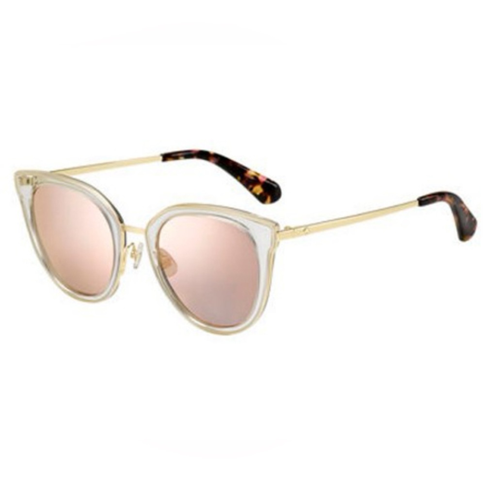 Kate Spade Gold Frame Sunglasses with Pink Lenses